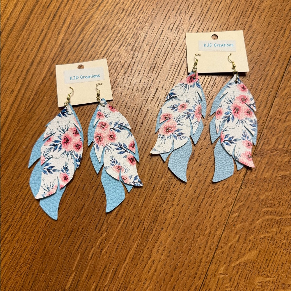 Floral Leaf Earrings